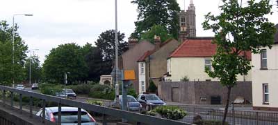 Old town meets new road on the west side of the Ring Road