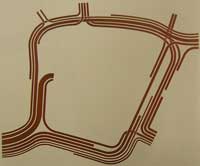 Predicted traffic demand on the Inner Ring Road in 1990. Click to enlarge