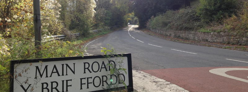Main Road in Clydach, part of the former A465 trunk road to be replaced, not far from the site of the inauguration ceremony. Click to enlarge