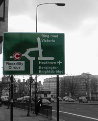 Direction sign