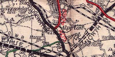 A late 1920s Geographia map marks Bridgewater Road, open before parts of the North Circular and Western Avenue. Click to enlarge