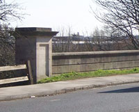 Parapet of the canal bridge, Greenford Road. Click to enlarge