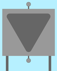 Reconstruction of the GLC's experimental Give Way signs