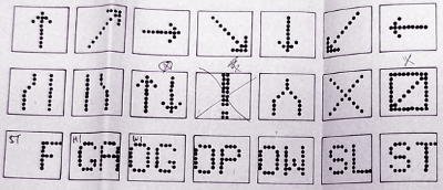 Some of the 50 symbols programmed into the Motorway Signal. Click to see them all