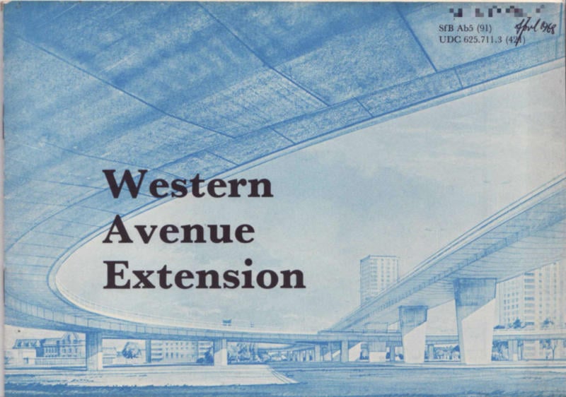 Booklet published to mark the opening of the Western Avenue Extension