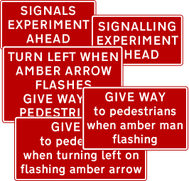 Some of the GLC's suggested wordings for advance warning signs