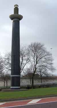 Light pylon near Birkenhead tunnel portal