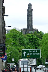 The A1 and A900 meet at Edinburgh's Waterloo Place. Click to enlarge