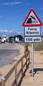 The slipway, with the ferry beyond