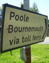 Poole and Bournemouth via toll ferry