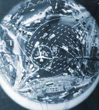 Overhead photo of experimental roundabout. Click to enlarge