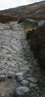 Telford's road climbing from Blackrock Cottage. Click to enlarge