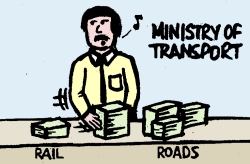 1960s: the Ministry of Transport favours roads over rail