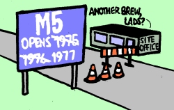 1976: the oil crisis and political problems delay the road programme