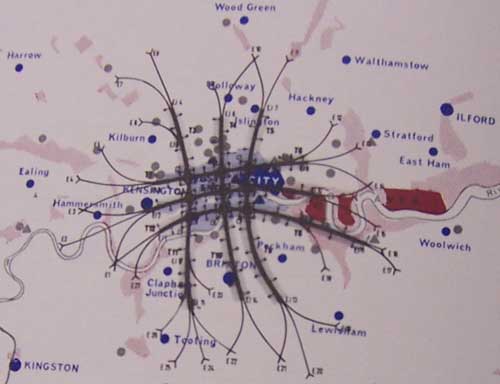 A detailed plan of the Underways network