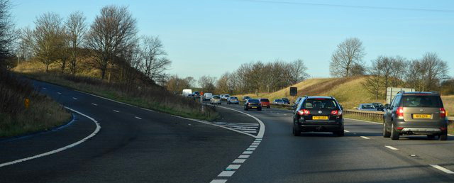 The surprisingly steep sliproad to a "works exit" near Doncaster was meant for Sprotborough Services
