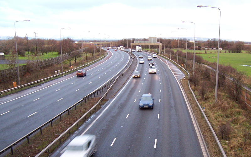 Underneath, there's no hard shoulder through the bridge, because the bridge was never designed to accommodate one.