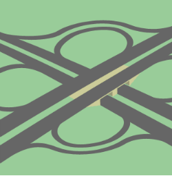 Completely loopy: a cloverleaf interchange