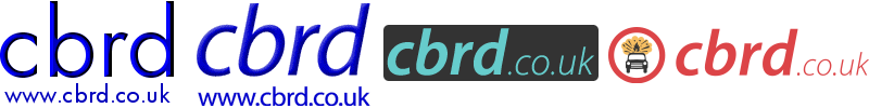 CBRD logos from 2002 to 2017. A range of graphic styles, applied to the same four unmemorable letters