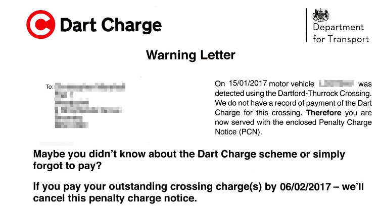 A warning letter for the forgetful. Did you forget to pay? Yes, I did. Click to enlarge