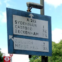 A surviving pre-Worboys local direction sign in South London. Click to enlarge