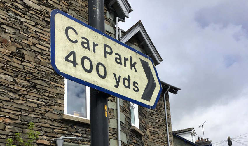 Another car park, this time without the blue P parking symbol.