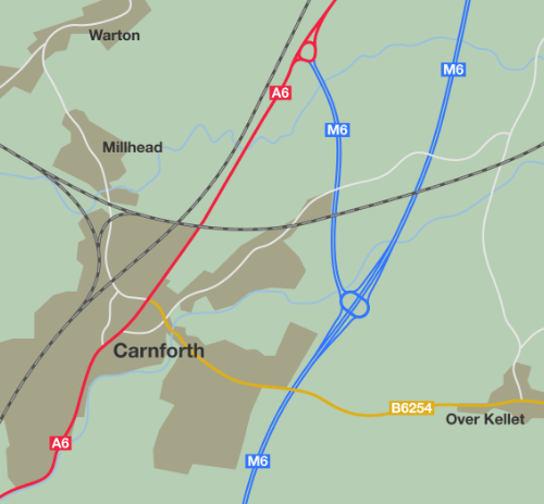 With the M6 extended to Penrith, a short spur is formed - the future A601(M).