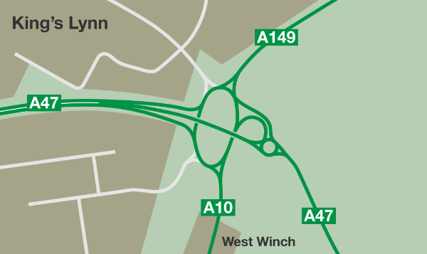 The new layout at Hardwick, opened in 2003, which still stands today.