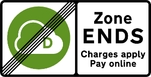 Clean Air Zone ends sign