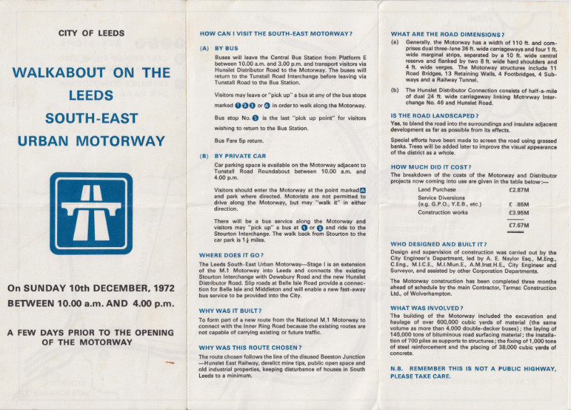 The full text of the Walkabout leaflet, including details of the £7.6m road works. Click to enlarge