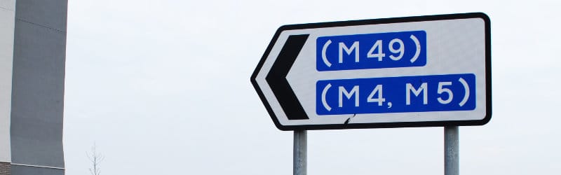 This way to the M49! But only on foot. Click to enlarge