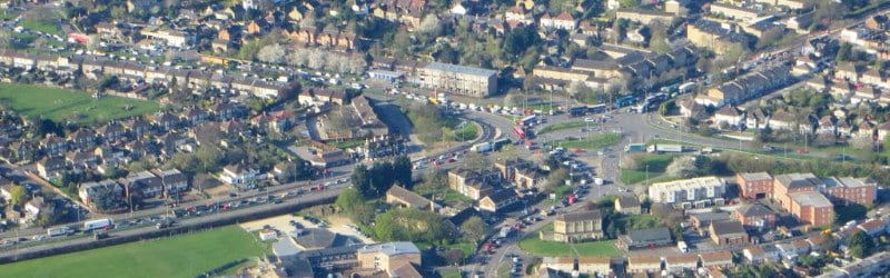 The frequently-congested Headington roundabout on Oxford's ring road. Is there room for more traffic to be diverted through here? Click to enlarge