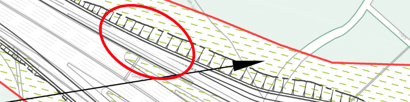 Scheme plans suggest the new left turns will branch off right turn lanes and may be easily blocked. Click to enlarge