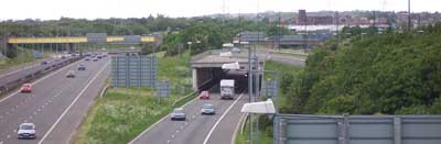 Part of Worsley Braided Interchange at Linnyshaw Moss