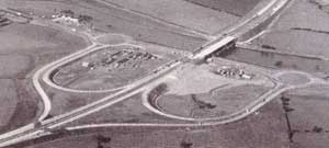 Samlesbury Interchange on the Preston Bypass under construction