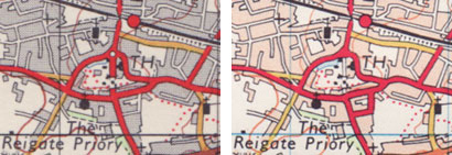 Reigate's tunnel in 1970 (left) and 1973 (right)