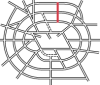 Diagram showing the A10 within the overall Ringways plan