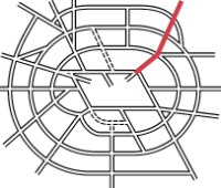Diagram showing the M11 within the overall Ringways plan
