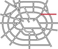 Diagram showing the M12 within the overall Ringways plan