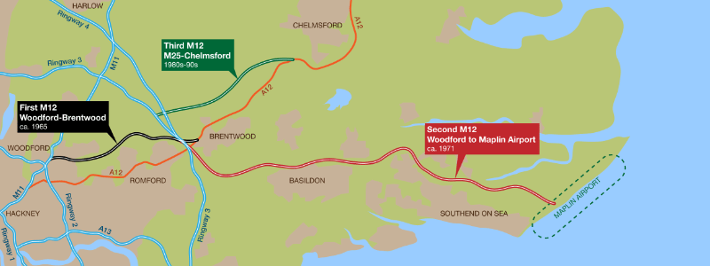 Outline plan of the three M12 proposals. This page is about the first of them. Click to enlarge