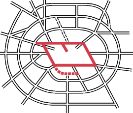 Diagram showing Ringway 1 within the overall plan