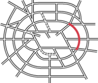 Diagram showing Ringway 2 Eastern Section within the overall plan