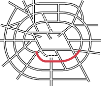 Diagram showing Ringway 2 Southern Section within the overall plan