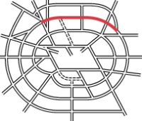Diagram showing Ringway 3 Northern Section within the overall plan