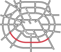 Diagram showing Ringway 3 Southern Section within the overall plan