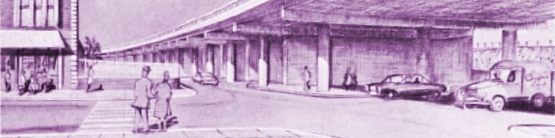Light and space in an artist's impression of the streets below the Westway. Click to enlarge
