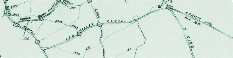 The M11 in the Lea Valley, from a 1966 diagram setting out the GLC's preferred pattern of major roads. Click to enlarge