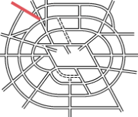 Diagram showing A41(M) within the overall Ringways plan
