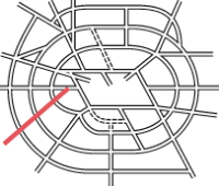 Diagram showing the M3 and A316 within the overall Ringways plan