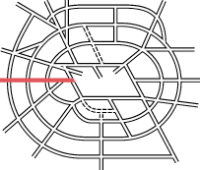 Diagram showing the M4 and A4 within the overall Ringways plan